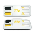 Dry Erase Gear Marker & Eraser Set with Black & Yellow Dry Erase Markers
